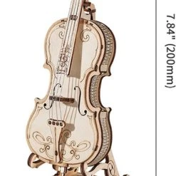 Robotime DIY 3D Houtenpuzzel Muziekinstrument Cello, TG411, 7x7x20cm - 6946785116809 -Exporteren puzzels winkel 446x840