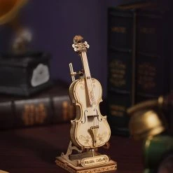 Robotime DIY 3D Houtenpuzzel Muziekinstrument Cello, TG411, 7x7x20cm - 6946785116809 -Exporteren puzzels winkel 513x840