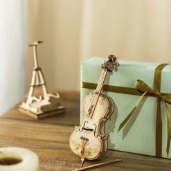 Robotime DIY 3D Houtenpuzzel Muziekinstrument Cello, TG411, 7x7x20cm - 6946785116809 -Exporteren puzzels winkel 525x840