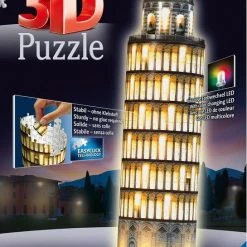 Ravensburger Toren Van Pisa 3D Puzzel Night Edition - 216 Stukjes -Exporteren puzzels winkel 545x840
