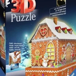 Ravensburger Kerst Gingerbread House Night Edition - 3D Puzzel Gebouw - 216 Stukjes -Exporteren puzzels winkel 548x840 1