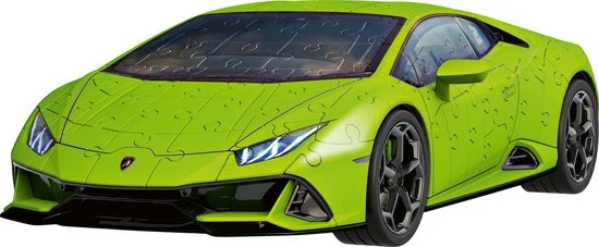Ravensburger Lamborghini Hurac N EVO Groen - 3D Puzzel - 108 Stukjes 5 Ravensburger Lamborghini Hurac N EVO Groen - 3D Puzzel - 108 Stukjes - Afbeelding 3