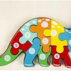 Merkloos Kinderpuzzel - Hout - 10 Stukjes - Dinosaurus - Schoencadeautje Sinterklaas -Exporteren puzzels winkel 550x264 1