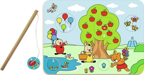 Bumba Houten Magnetische Puzzel - 5 Stukjes - Met Houten Vislijn 3 Bumba Houten Magnetische Puzzel - 5 Stukjes - Met Houten Vislijn