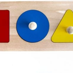 Merkloos Montessori - Houten Puzzel - Educatief - 3 Kleuren - Sensorisch - Eerste Puzzel Voor Baby S - Houten Speelgoed - 6m Tot 2j -Exporteren puzzels winkel 550x303 3