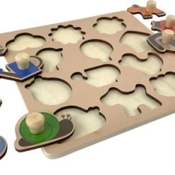 Pucts Houten Puzzel Kinderen - Tuin - Dieren - Planten -Exporteren puzzels winkel 550x305