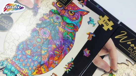 Grafix Houten Puzzel Leeuw | Unieke Puzzelstukjes In Vorm Van Dieren | 140 Puzzelstukjes | Puzzel Voor Kinderen En Volwassenen | Formaat 30 X 22.5 CM | Cadeau Voor Jong En Oud 4 Grafix Houten Puzzel Leeuw | Unieke Puzzelstukjes In Vorm Van Dieren | 140 Puzzelstukjes | Puzzel Voor Kinderen En Volwassenen | Formaat 30 X 22.5 CM | Cadeau Voor Jong En Oud - Afbeelding 2