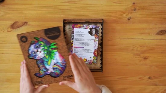 UNIDRAGON Houten Puzzel Dier - Serieuze Panda - 318 Stukjes - King Size 31x41 Cm 4 UNIDRAGON Houten Puzzel Dier - Serieuze Panda - 318 Stukjes - King Size 31x41 Cm - Afbeelding 2