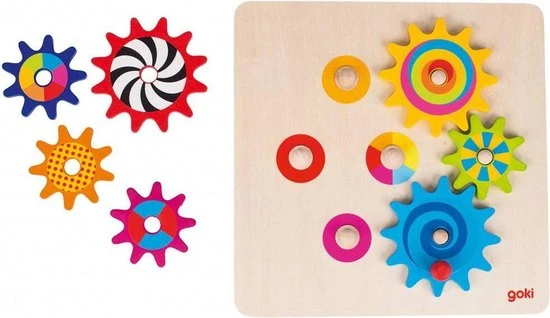 Goki Tandwiel Puzzel, 8dlg. 3 Goki Tandwiel Puzzel, 8dlg.