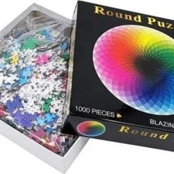 Blazing With Color Ronde Puzzel - 1000 Stukjes - Regenboog - 67.5x67.5cm - Volwassenen -Exporteren puzzels winkel 550x328