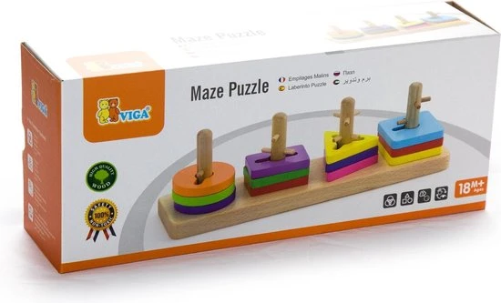 Vigatoys Viga Toys Vormenspel 10-delig Multicolor 5 Vigatoys Viga Toys Vormenspel 10-delig Multicolor - Afbeelding 3