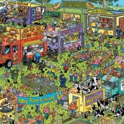Jan Van Haasteren Food Truck Festival Puzzel - 1500 Stukjes -Exporteren puzzels winkel 550x366 41