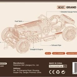 Robotime Modelbouwpakket V8 Gp Car 19 X 8 Cm Hout 220-delig -Exporteren puzzels winkel 550x371 4