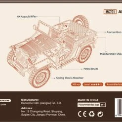 Robotime Modelbouwpakket Army Jeep 18,9 Cm Hout 369-delig 17 Robotime Modelbouwpakket Army Jeep 18,9 Cm Hout 369-delig -Exporteren puzzels winkel 550x371 6