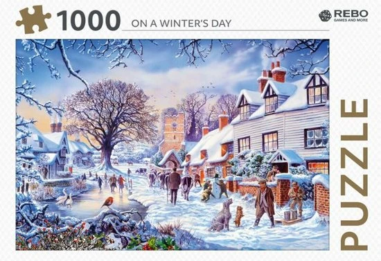 Rebo Productions Rebo Legpuzzel 1000 Stukjes - On A Winter's Day 5 Rebo Productions Rebo Legpuzzel 1000 Stukjes - On A Winter's Day - Afbeelding 3
