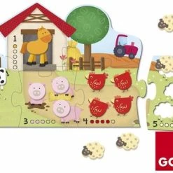 Goula Vormenpuzzel Boerderij Hout - Leren Tellen - 21 Stukjes -Exporteren puzzels winkel 550x377 8
