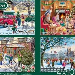 Jumbo Falcon Puzzel Family Time At Christmas - Legpuzzel - 4 X 1000 Stukjes -Exporteren puzzels winkel 550x387 23
