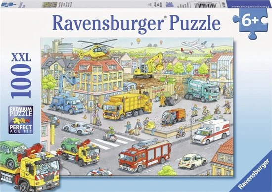 Ravensburger Puzzel Voertuigen In De Stad - Legpuzzel - 100 Stukjes 3 Ravensburger Puzzel Voertuigen In De Stad - Legpuzzel - 100 Stukjes