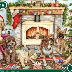 Falcon Puzzel Christmas Puppies - Legpuzzel - 500 Stukjes -Exporteren puzzels winkel 550x390 18