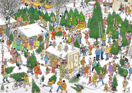 Jan Van Haasteren Christmas Gifts Puzzel - 2x1000 Stukjes 8 Jan Van Haasteren Christmas Gifts Puzzel - 2x1000 Stukjes - Afbeelding 6