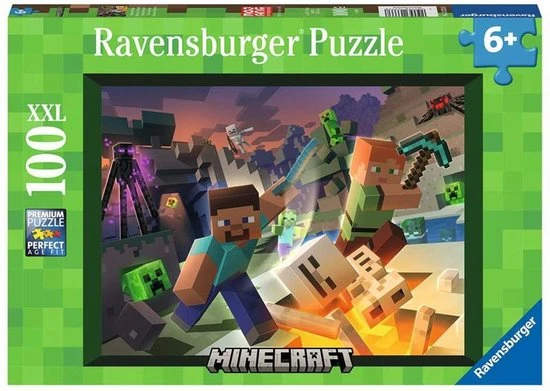 Ravensburger Puzzel Monster Minecraft - Legpuzzel - 100XXL Stukjes 6 Ravensburger Puzzel Monster Minecraft - Legpuzzel - 100XXL Stukjes - Afbeelding 4