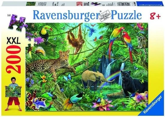 Ravensburger Puzzel Dieren In De Jungle - Legpuzzel - 200 Stukjes 3 Ravensburger Puzzel Dieren In De Jungle - Legpuzzel - 200 Stukjes