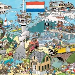 Jan Van Haasteren Verkeerschaos & Ter Land Ter Zee En In De Lucht - Legpuzzel 2x1000 Stukjes -Exporteren puzzels winkel 550x392 11