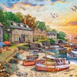 Falcon Puzzel Harbour Cottages - Legpuzzel - 1000 Stukjes -Exporteren puzzels winkel 550x392 110