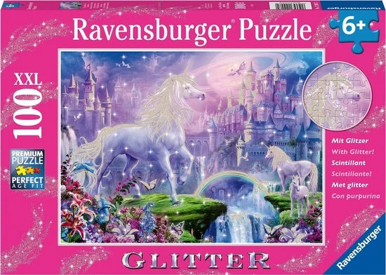 Ravensburger Puzzel Koninkrijk Van De Eenhoorns (glitter) - Legpuzzel - 100 Stukjes 3 Ravensburger Puzzel Koninkrijk Van De Eenhoorns (glitter) - Legpuzzel - 100 Stukjes