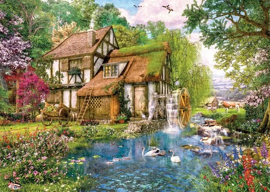 Falcon Puzzel Watermill Cottage - Legpuzzel - 1000 Stukjes 4 Falcon Puzzel Watermill Cottage - Legpuzzel - 1000 Stukjes - Afbeelding 2