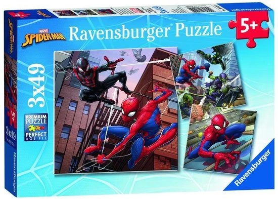 Ravensburger Puzzel Spider-man In Actie - 3x49 Stukjes - Kinderpuzzel 10 Ravensburger Puzzel Spider-man In Actie - 3x49 Stukjes - Kinderpuzzel - Afbeelding 8