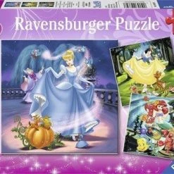 Ravensburger Puzzel Disney Princess - Sneeuwwitje, Assepoester & Ariel - 3x49 Stukjes - Kinderpuzzel -Exporteren puzzels winkel 550x393 15