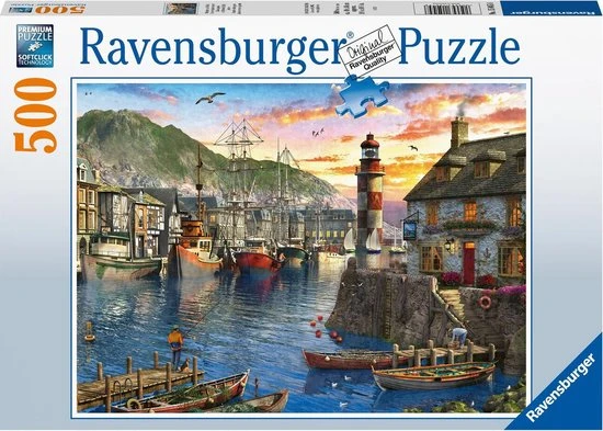 Ravensburger Puzzel 's Ochtends Bij De Haven - Legpuzzel - 500 Stukjes 3 Ravensburger Puzzel 's Ochtends Bij De Haven - Legpuzzel - 500 Stukjes