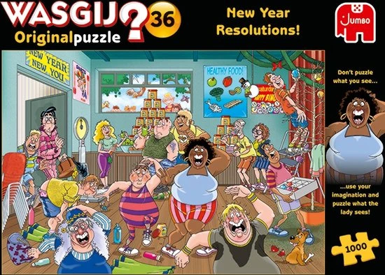Wasgij Original 36 Goede Voornemens! Puzzel - 1000 Stukjes 11 Wasgij Original 36 Goede Voornemens! Puzzel - 1000 Stukjes - Afbeelding 9