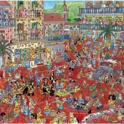 Jan Van Haasteren La Tomatina Puzzel - 1000 Stukjes -Exporteren puzzels winkel 550x395 15