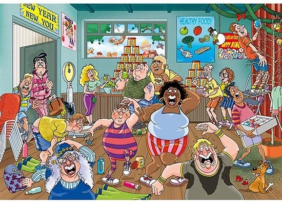 Wasgij Original 36 Goede Voornemens! Puzzel - 1000 Stukjes 7 Wasgij Original 36 Goede Voornemens! Puzzel - 1000 Stukjes - Afbeelding 5