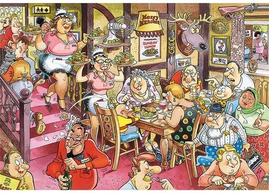 Wasgij Retro Mystery 5 Zondagse Lunch! Puzzel - 1000 Stukjes 6 Wasgij Retro Mystery 5 Zondagse Lunch! Puzzel - 1000 Stukjes - Afbeelding 4