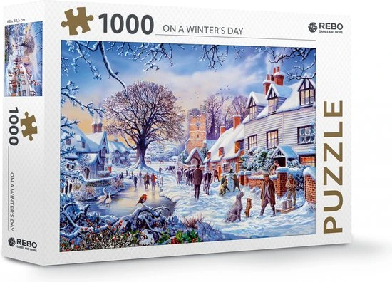Rebo Productions Rebo Legpuzzel 1000 Stukjes - On A Winter's Day 3 Rebo Productions Rebo Legpuzzel 1000 Stukjes - On A Winter's Day