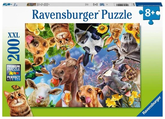 Ravensburger Puzzel Vrolijke Boerderijdieren - Legpuzzel - 200 Stukjes 3 Ravensburger Puzzel Vrolijke Boerderijdieren - Legpuzzel - 200 Stukjes