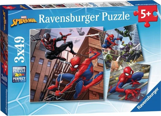 Ravensburger Puzzel Spider-man In Actie - 3x49 Stukjes - Kinderpuzzel 8 Ravensburger Puzzel Spider-man In Actie - 3x49 Stukjes - Kinderpuzzel - Afbeelding 6