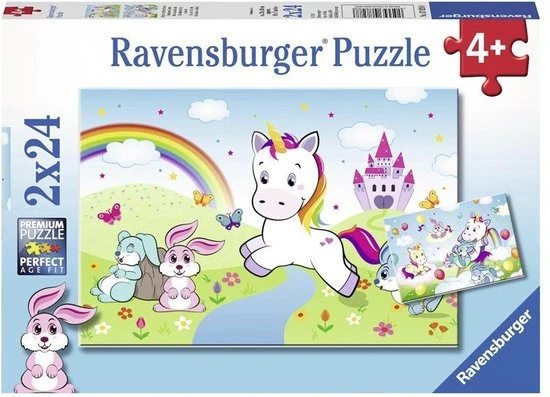 Ravensburger Puzzel Sprookjesachtige Eenhoorn - 2x24 Stukjes - Kinderpuzzel 7 Ravensburger Puzzel Sprookjesachtige Eenhoorn - 2x24 Stukjes - Kinderpuzzel - Afbeelding 5