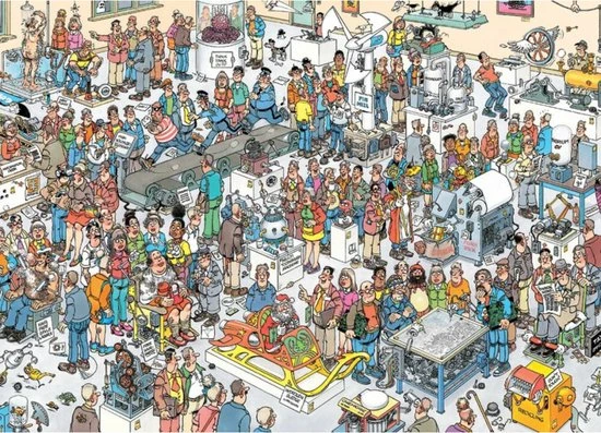 Jan Van Haasteren Beurs Van De Toekomst 1000 Stukjes - Legpuzzel 4 Jan Van Haasteren Beurs Van De Toekomst 1000 Stukjes - Legpuzzel - Afbeelding 2