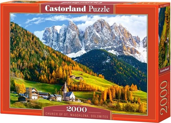 Castorland Church Of St. Magdalena Dolomites Legpuzzel - 2000 Stukjes 4 Castorland Church Of St. Magdalena Dolomites Legpuzzel - 2000 Stukjes - Afbeelding 2