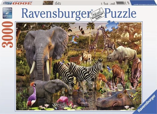 Ravensburger Puzzel Afrikaanse Dierenwereld - Legpuzzel - 3000 Stukjes 3 Ravensburger Puzzel Afrikaanse Dierenwereld - Legpuzzel - 3000 Stukjes