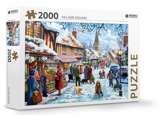 Rebo Productions Rebo Legpuzzel 2000 Stukjes - Village Square 3 Rebo Productions Rebo Legpuzzel 2000 Stukjes - Village Square