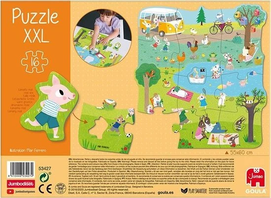 Goula XXL Legpuzzel - Naar Buiten - 16 Stukjes 9 Goula XXL Legpuzzel - Naar Buiten - 16 Stukjes - Afbeelding 7