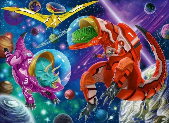 Ravensburger Puzzel Dino's In De Ruimte - Legpuzzel - 200XXL Stukjes 5 Ravensburger Puzzel Dino's In De Ruimte - Legpuzzel - 200XXL Stukjes - Afbeelding 3