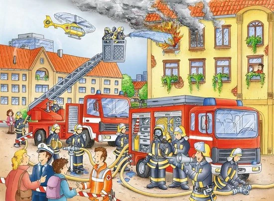 Ravensburger Puzzel Brandweer - Legpuzzel - 100 Stukjes 6 Ravensburger Puzzel Brandweer - Legpuzzel - 100 Stukjes - Afbeelding 4