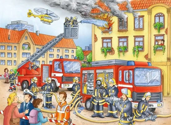 Ravensburger Puzzel Brandweer - Legpuzzel - 100 Stukjes 7 Ravensburger Puzzel Brandweer - Legpuzzel - 100 Stukjes - Afbeelding 5
