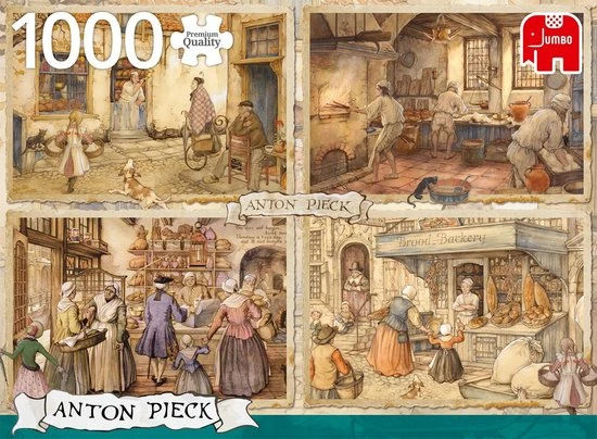 Jumbo Premium Collection Puzzel Anton Pieck Bakkers Uit De 19e Eeuw - Legpuzzel - 1000 Stukjes 6 Jumbo Premium Collection Puzzel Anton Pieck Bakkers Uit De 19e Eeuw - Legpuzzel - 1000 Stukjes - Afbeelding 4